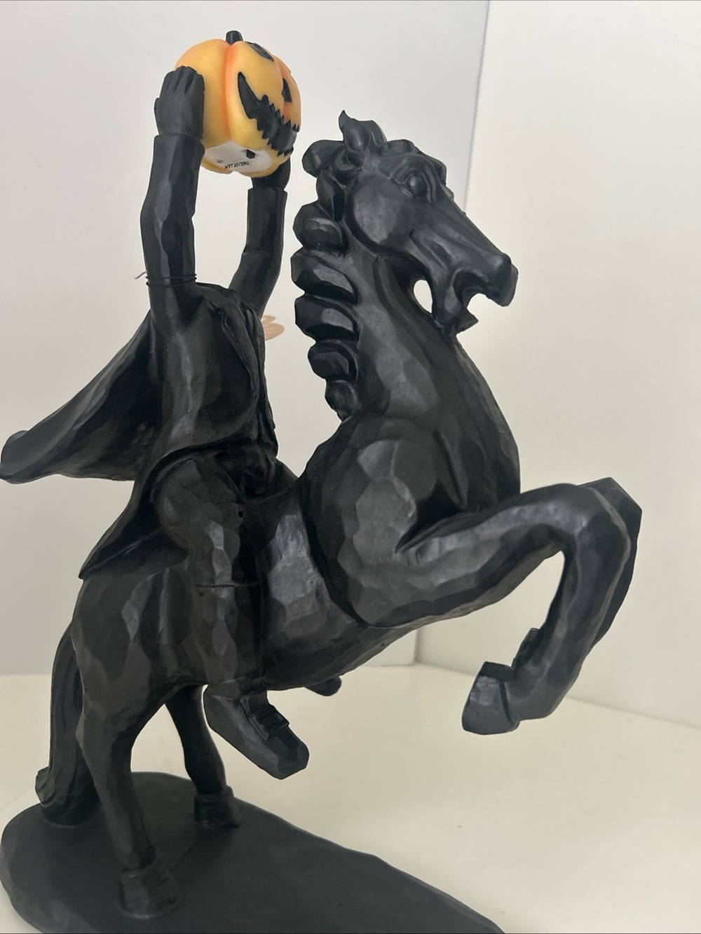 Martha Stewart Sleepy Hollow Headless Horseman Pumpkin Rider Sculpture Art 17”